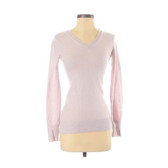 Hayden Pink Cashmere V-Neck Sweater Size S - Picture 1 of 6